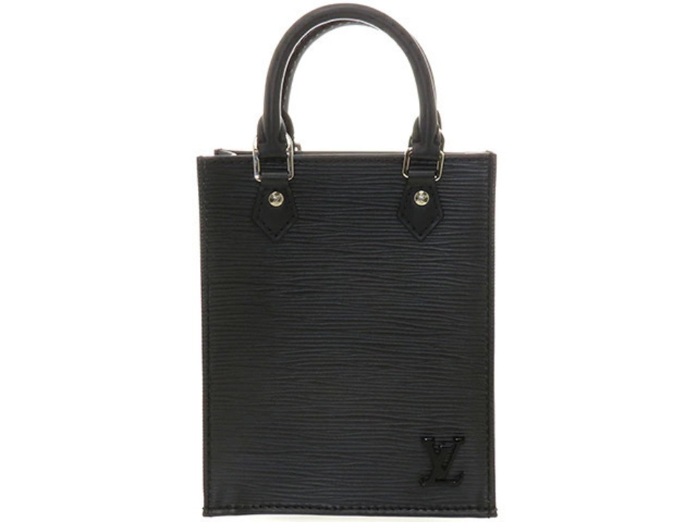 LOUIS VUITTON Sac Plat Epi Leather Noir Black Shoulder Bag